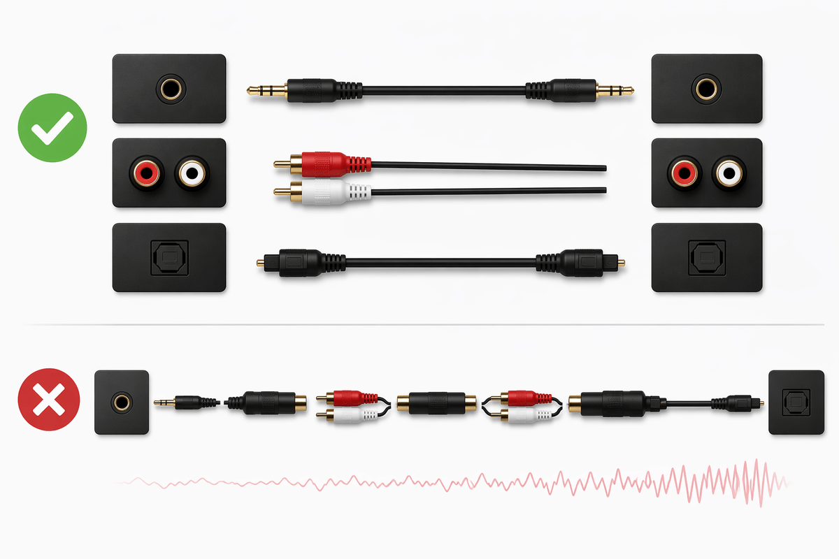 Start with your setup: car AUX, home stereo, powered speakers